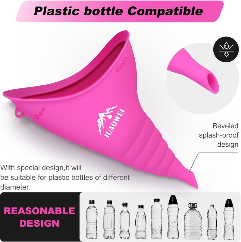 IUAOWEI Female Urination Device, Reusable Silicone Female Urinal, Pee Funnel for Women, for Travel, Camping, Boating, Outdoor, Hiking - Image 4